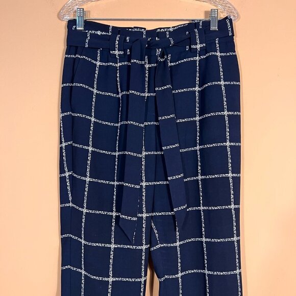 Express Ankle High Rise Black/White Pants - Picture 4 of 12